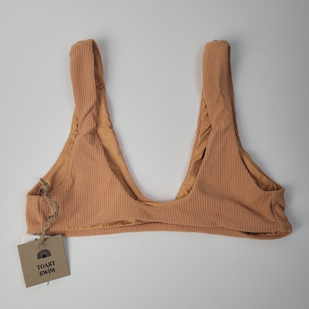 FREE PEOPLE Toast Swimwear Signature Scoop Top Dusty Coral - Picture 2 of 2
